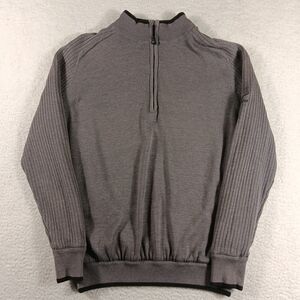 Men's Gray Half-Zip Sweater